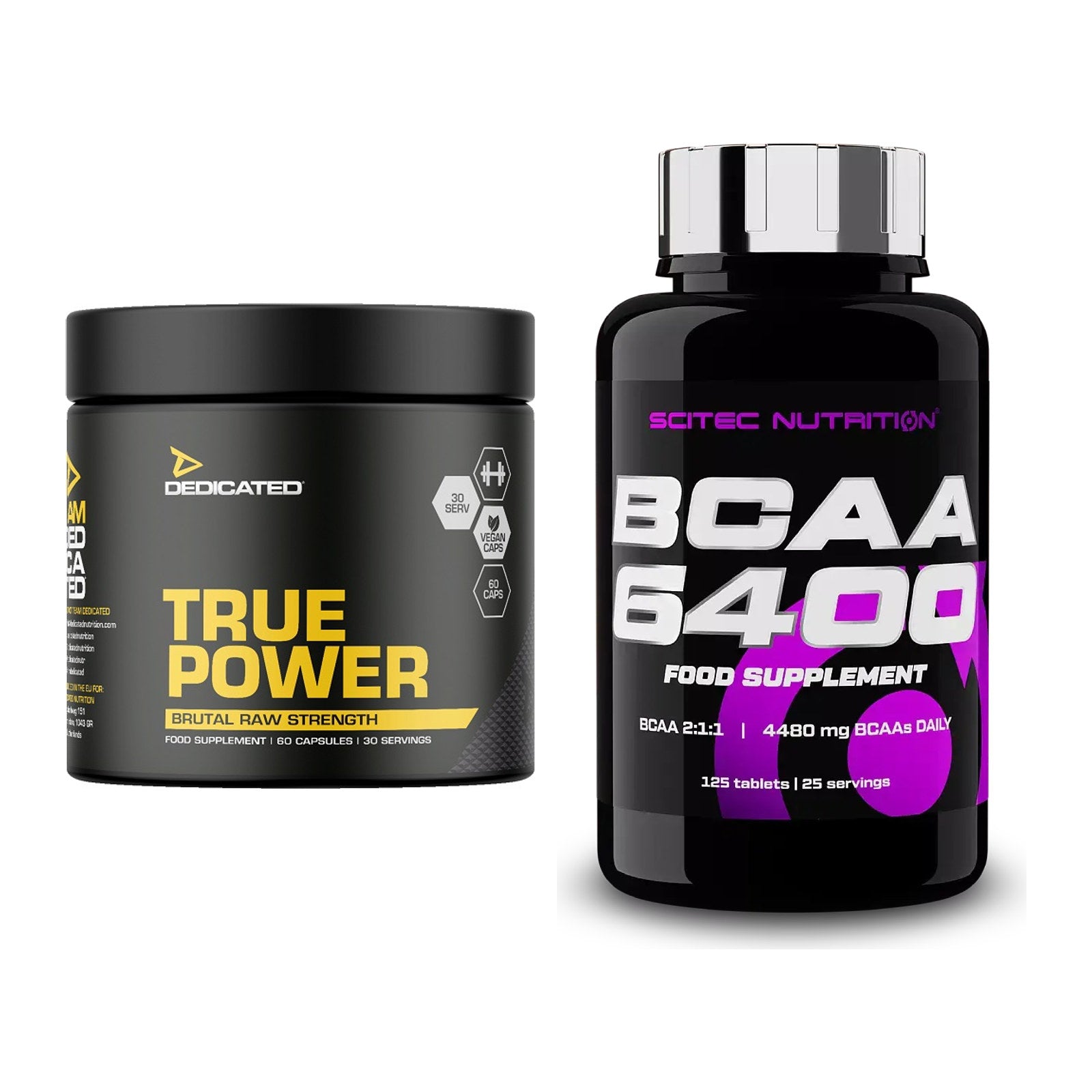 Trainings-Set: Dedicated True Power + Scitec BCAA 6400 – alle enthaltenen Artikel