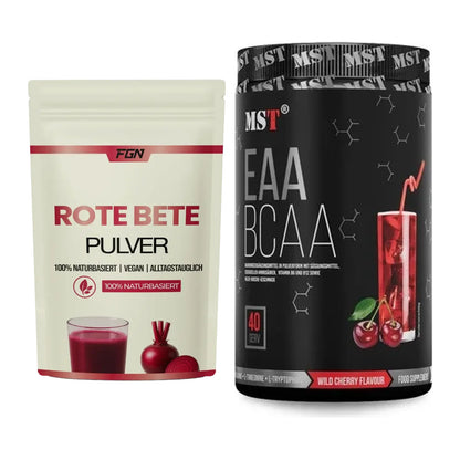 Trainings-Set: FGN Rote Beete Pulver + MST EAA & BCAA – alle enthaltenen Artikel