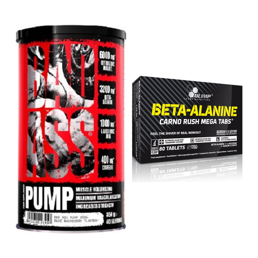 Trainings-Set: BAD ASS Pump + Olimp Beta-Alanin Carno Rush – alle enthaltenen Artikel