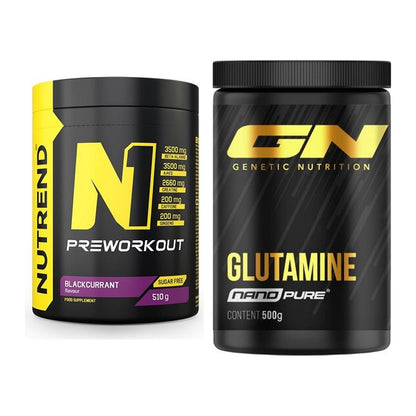 Trainings-Set: Nutrend N1 Preworkout + GN Nano Pure Glutamine – alle enthaltenen Artikel