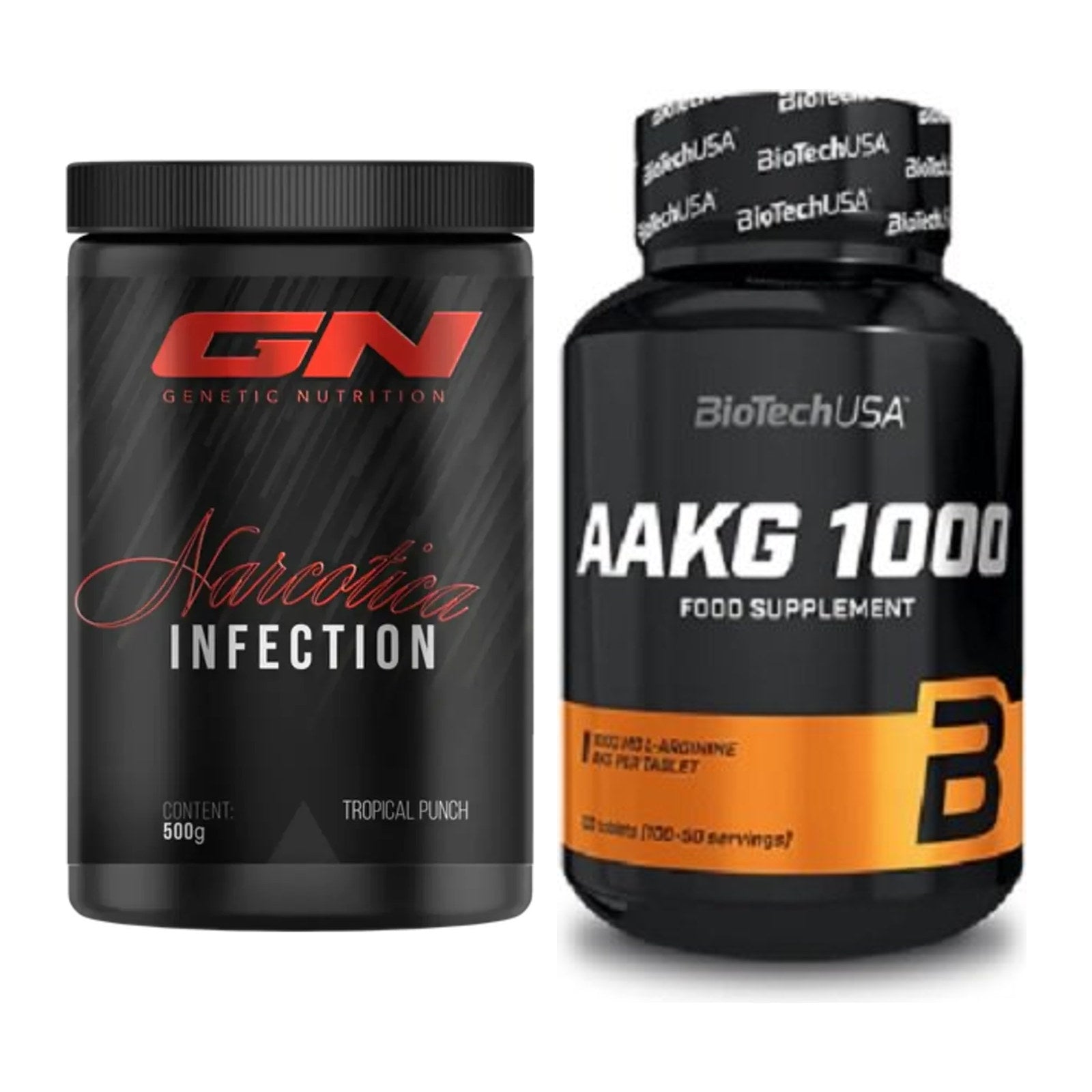 Trainings-Set: GN Narcotica Infection + BioTech AAKG 1000mg 100 Tabl. – alle enthaltenen Artikel