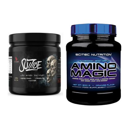 Trainings-Set: #GYMJUICE SUIZIDE Booster + Scitec Amino Magic – alle enthaltenen Artikel