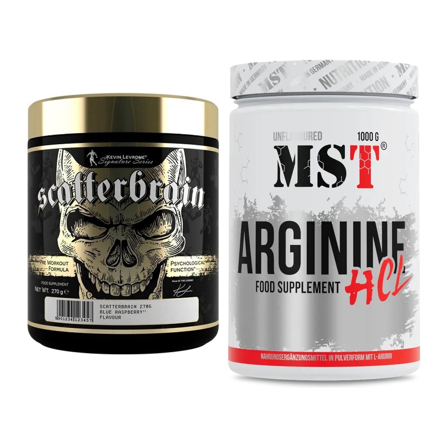 Trainings-Set: Kevin Levrone Scatterbrain + MST Arginine HCL – alle enthaltenen Artikel
