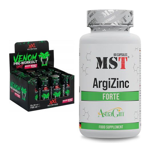 Trainings-Set: XXL Nutrition Venom Shot + MST ArgiZinc Forte – alle enthaltenen Artikel