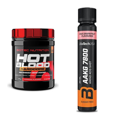 Trainings-Set: Scitec Hot Blood Hardcore + BioTech AAKG 7800 – alle enthaltenen Artikel