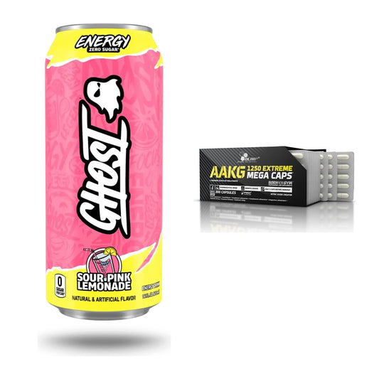 Trainings-Set: Ghost Energy + Olimp AAKG Extreme Mega Caps – alle enthaltenen Artikel