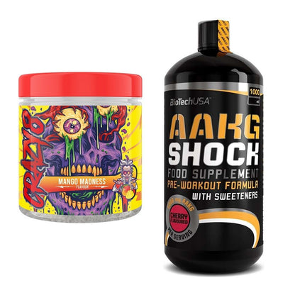 Trainings-Set: Swedish Supplements Crazy + BioTech AAKG Shock Extreme – alle enthaltenen Artikel