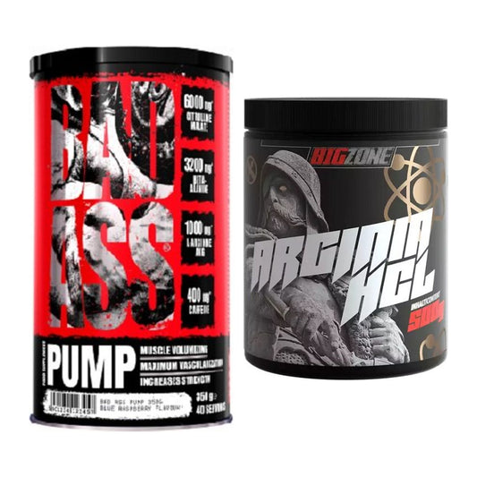 Trainings-Set: BAD ASS Pump + Big Zone Arginine HCl – alle enthaltenen Artikel