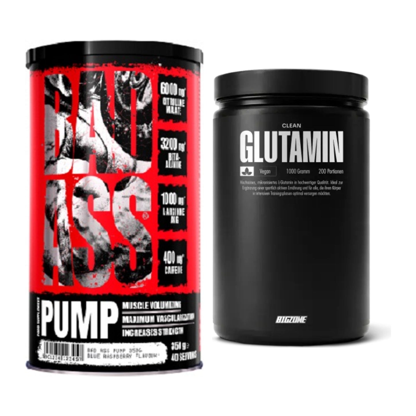 Trainings-Set: BAD ASS Pump + Big Zone Glutamin – alle enthaltenen Artikel
