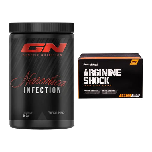 Træningssæt: GN Narcotica Infection + Body Attack Arginine Shock - alle varer inkluderet