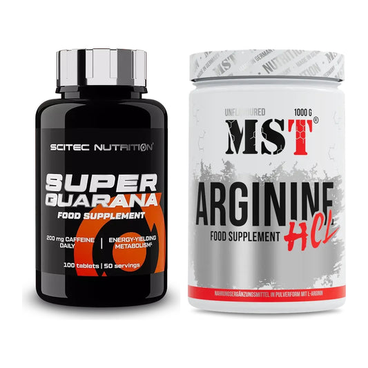 Trainings-Set: Scitec Super Guarana 100 Tabl. + MST Arginine HCL – alle enthaltenen Artikel