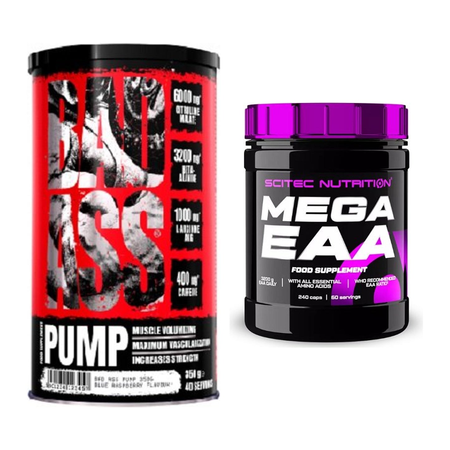 Trainings-Set: BAD ASS Pump + Scitec Mega EAA – alle enthaltenen Artikel