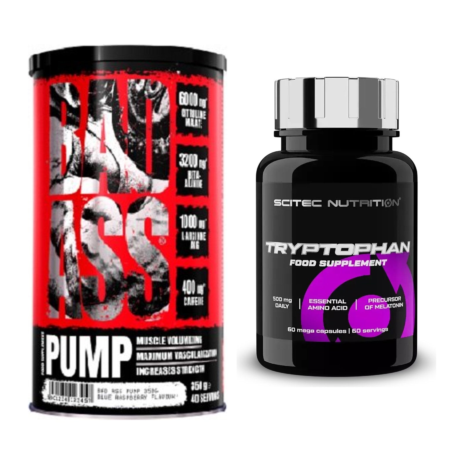 Trainings-Set: BAD ASS Pump + Scitec Tryptophan – alle enthaltenen Artikel