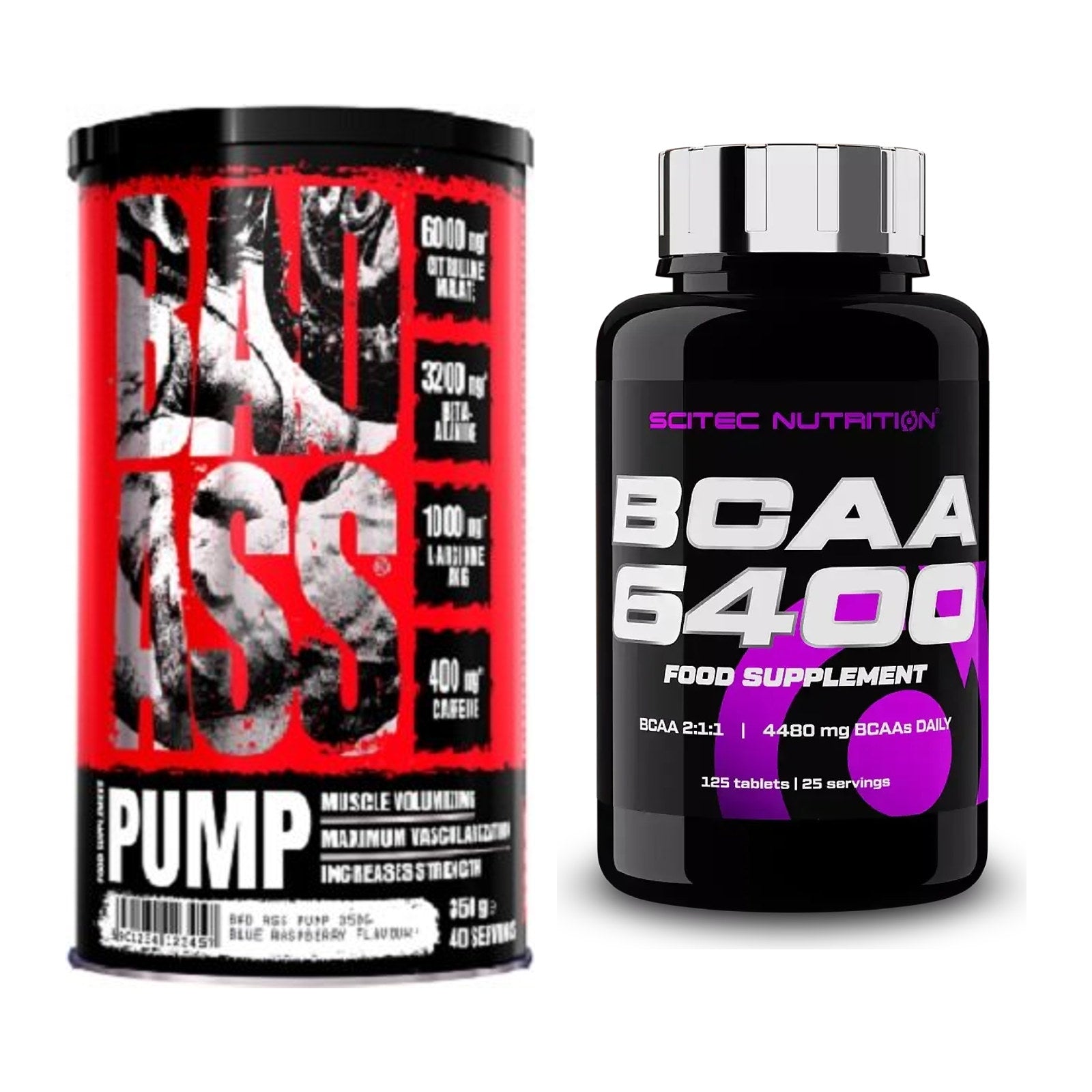 Trainings-Set: BAD ASS Pump + Scitec BCAA 6400 – alle enthaltenen Artikel