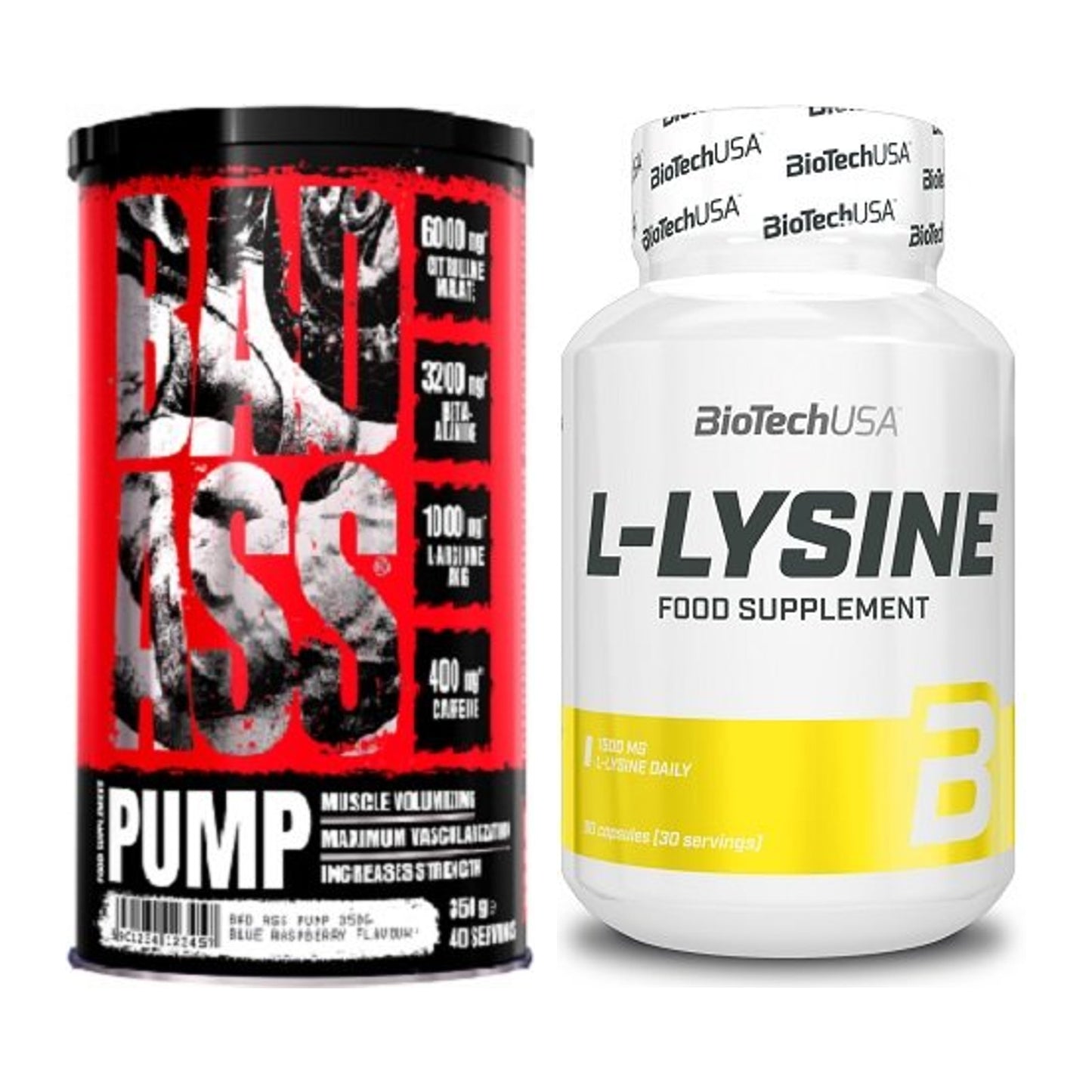Trainings-Set: BAD ASS Pump + BioTech L-Lysine – alle enthaltenen Artikel