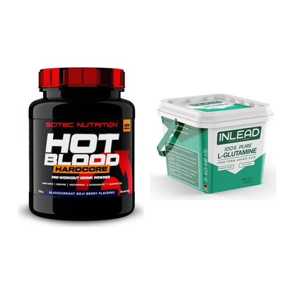 Trainings-Set: Scitec Hot Blood Hardcore + INLEAD L-Glutamine – alle enthaltenen Artikel
