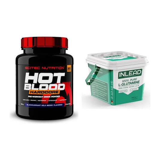 Trainings-Set: Scitec Hot Blood Hardcore + INLEAD L-Glutamine – alle enthaltenen Artikel