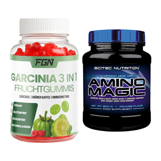 Trainings-Set: FGN Garcinia 60 Fruchtgummies + Scitec Amino Magic – alle enthaltenen Artikel