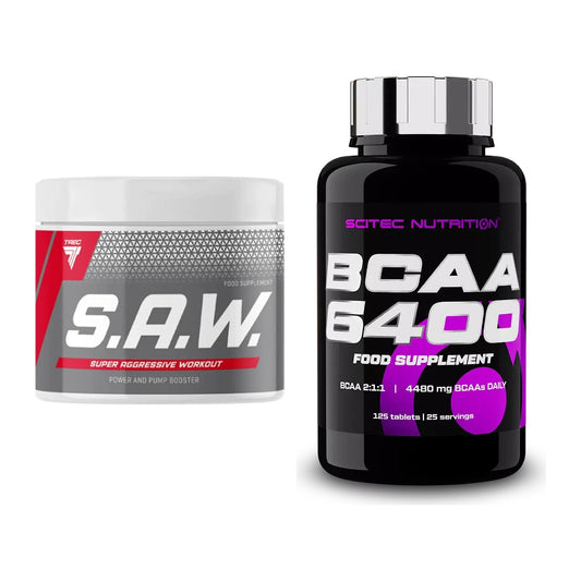 Trainings-Set: Trec Nutrition SAW Booster + Scitec BCAA 6400 – alle enthaltenen Artikel