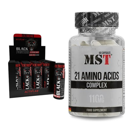 Trainings-Set: Activlab Black Panther Extreme + MST 21 Amino Acids – alle enthaltenen Artikel
