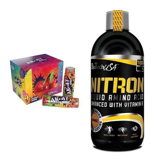 Trainings-Set: AK47 Labs AK47 Shots + BioTech Liquid Amino – alle enthaltenen Artikel