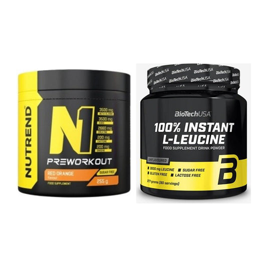 Trainings-Set: Nutrend N1 Preworkout 255g + BioTech 100% Instant – alle enthaltenen Artikel