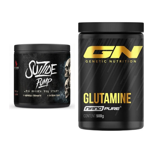 Trainings-Set: #GYMJUICE SUIZIDE PUMP + GN Nano Pure Glutamine – alle enthaltenen Artikel