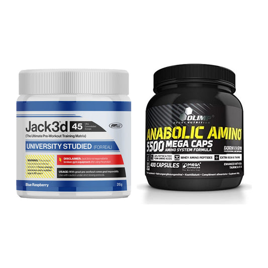 Trainings-Set: USP Labs Jack3d 45 Serv. + Olimp Anabolic Amino 5500 – alle enthaltenen Artikel