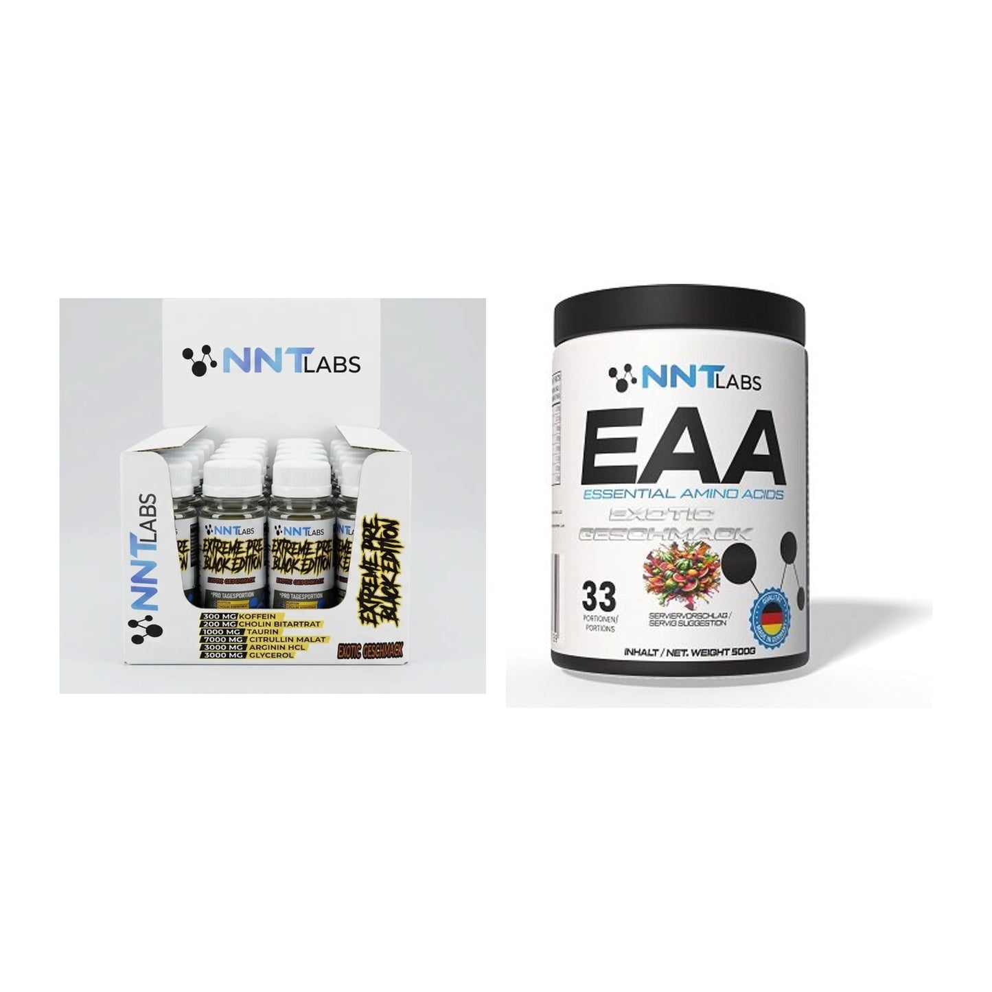 Trainings-Set: NNT Extreme Black Edition Shot + NNT EAA – alle enthaltenen Artikel