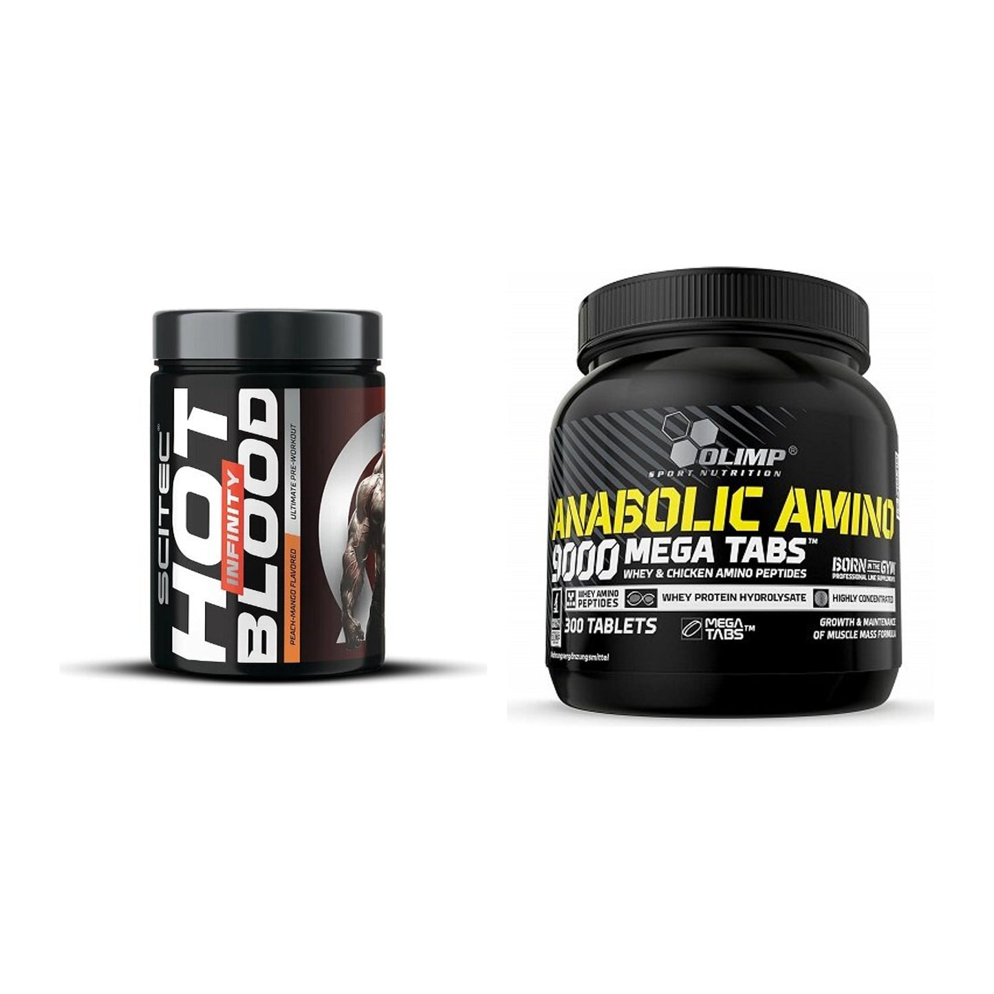 Trainings-Set: Scitec Hot Blood INFINITY + Olimp Anabolic Amino 9000 – alle enthaltenen Artikel