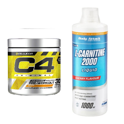 Trainings-Set: Cellucor C4 Original + Body Attack L-Carnitine – alle enthaltenen Artikel