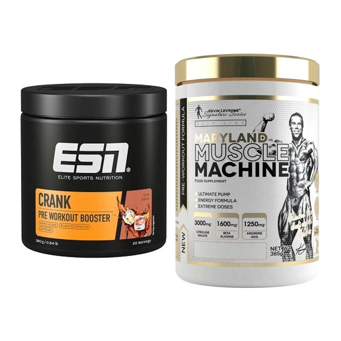 Trainings-Set: ESN Crank Booster + Kevin Levrone Maryland Muscle – alle enthaltenen Artikel