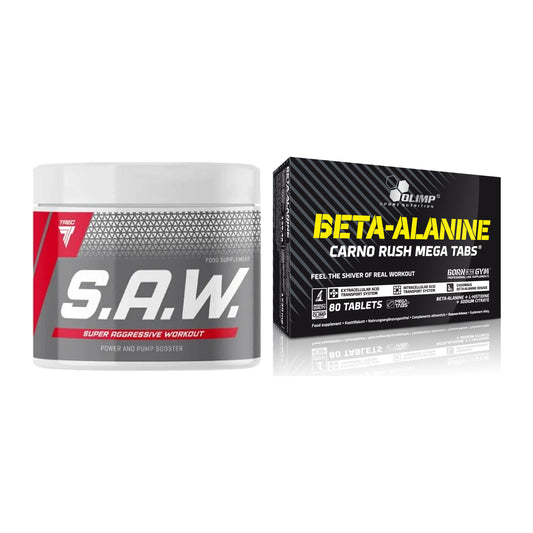 Trainings-Set: Trec Nutrition SAW Booster + Olimp Beta-Alanin Carno – alle enthaltenen Artikel