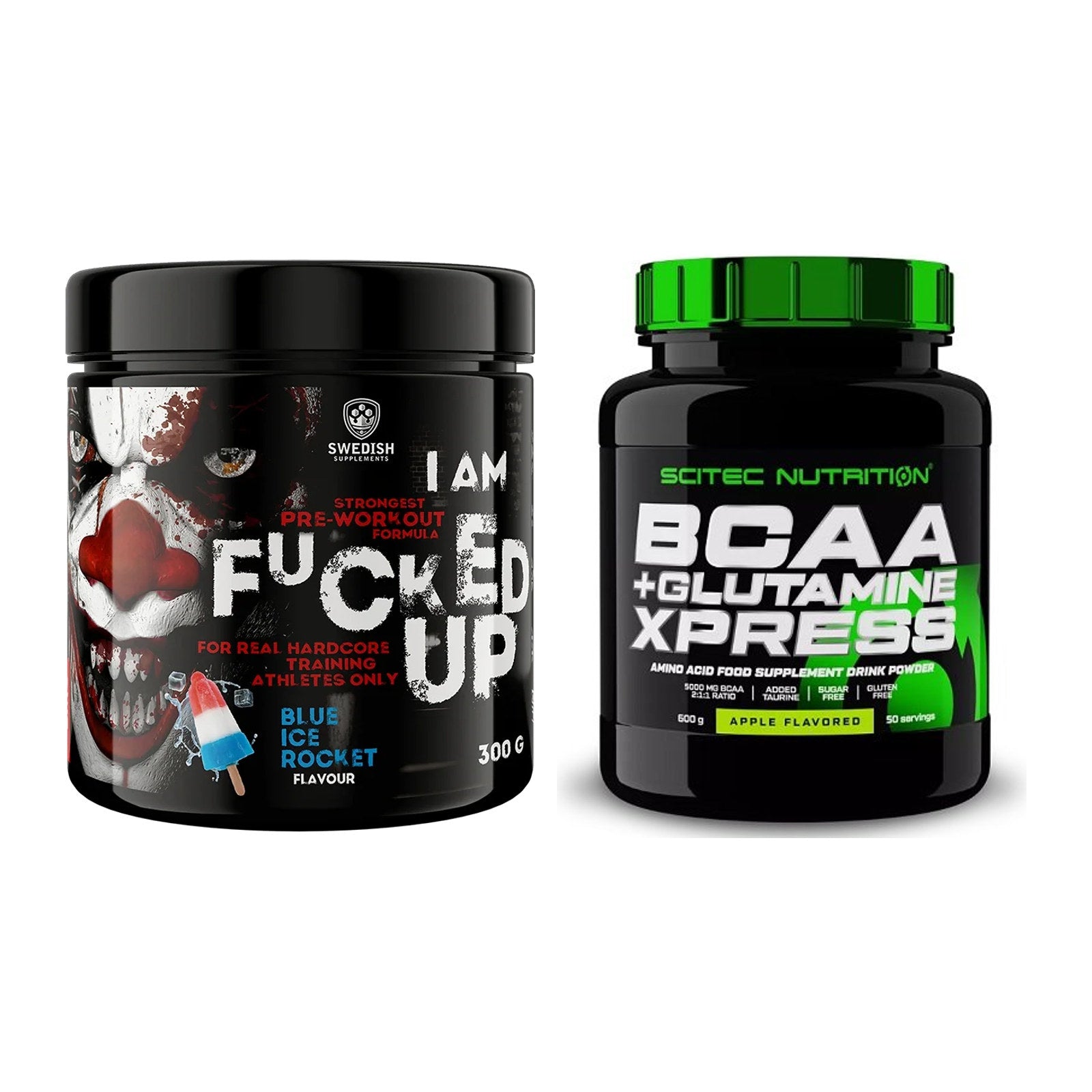Trainings-Set: Swedish Supplements Fucked + Scitec BCAA+ Glutamine – alle enthaltenen Artikel