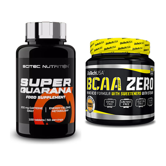 Trainings-Set: Scitec Super Guarana 100 Tabl. + BioTech BCAA Zero – alle enthaltenen Artikel