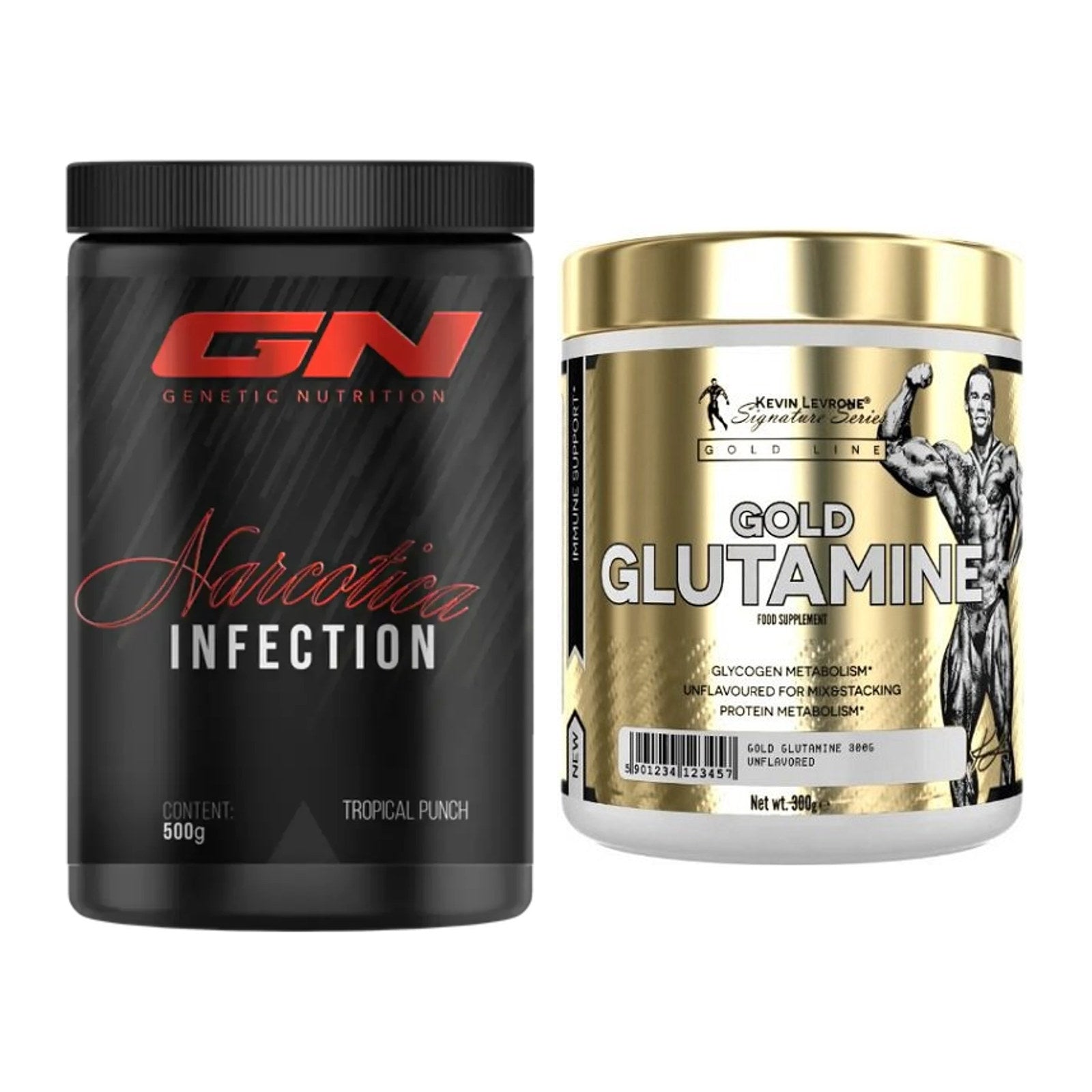 Trainings-Set: GN Narcotica Infection + Kevin Levrone GOLD Glutamine – alle enthaltenen Artikel