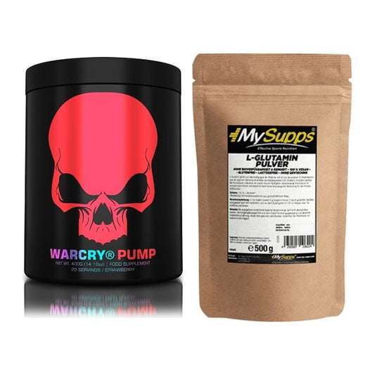 Trainings-Set: Genius Nutrition Warcry PUMP + MySupps Glutamine – alle enthaltenen Artikel