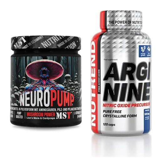 Trainings-Set: MST NeuroPump 540g (Red Apple) + Nutrend Arginine – alle enthaltenen Artikel
