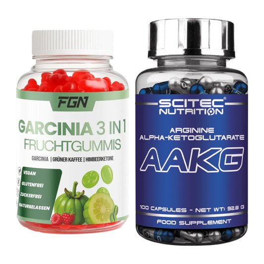 Trainings-Set: FGN Garcinia 60 Fruchtgummies + Scitec AAKG – alle enthaltenen Artikel