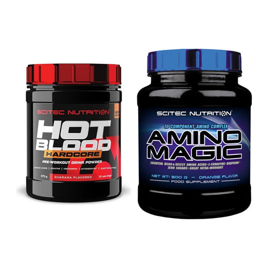 Trainings-Set: Scitec Hot Blood Hardcore + Scitec Amino Magic – alle enthaltenen Artikel