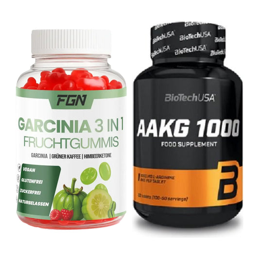 Trainings-Set: FGN Garcinia 60 + BioTech AAKG 1000mg 100 – alle enthaltenen Artikel