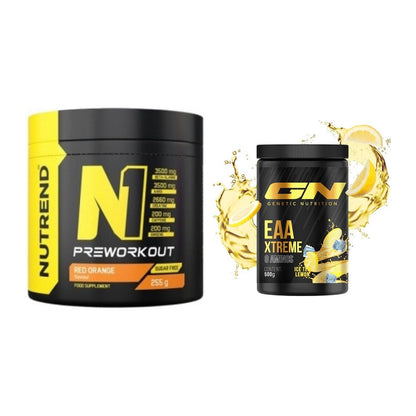 Trainings-Set: Nutrend N1 Preworkout 255g NEU + GN EAA Xtreme – alle enthaltenen Artikel