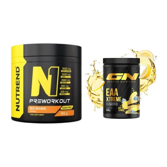 Trainings-Set: Nutrend N1 Preworkout 255g NEU + GN EAA Xtreme – alle enthaltenen Artikel