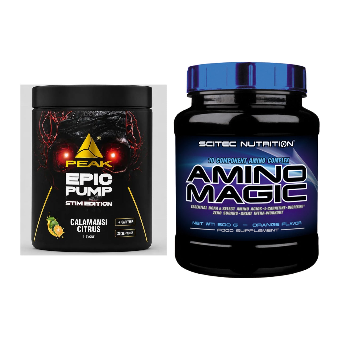 Trainings-Set: Peak Epic Pump Stim Edition + Scitec Amino Magic – alle enthaltenen Artikel