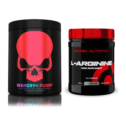 Trainings-Set: Genius Nutrition Warcry PUMP + Scitec Arginin – alle enthaltenen Artikel