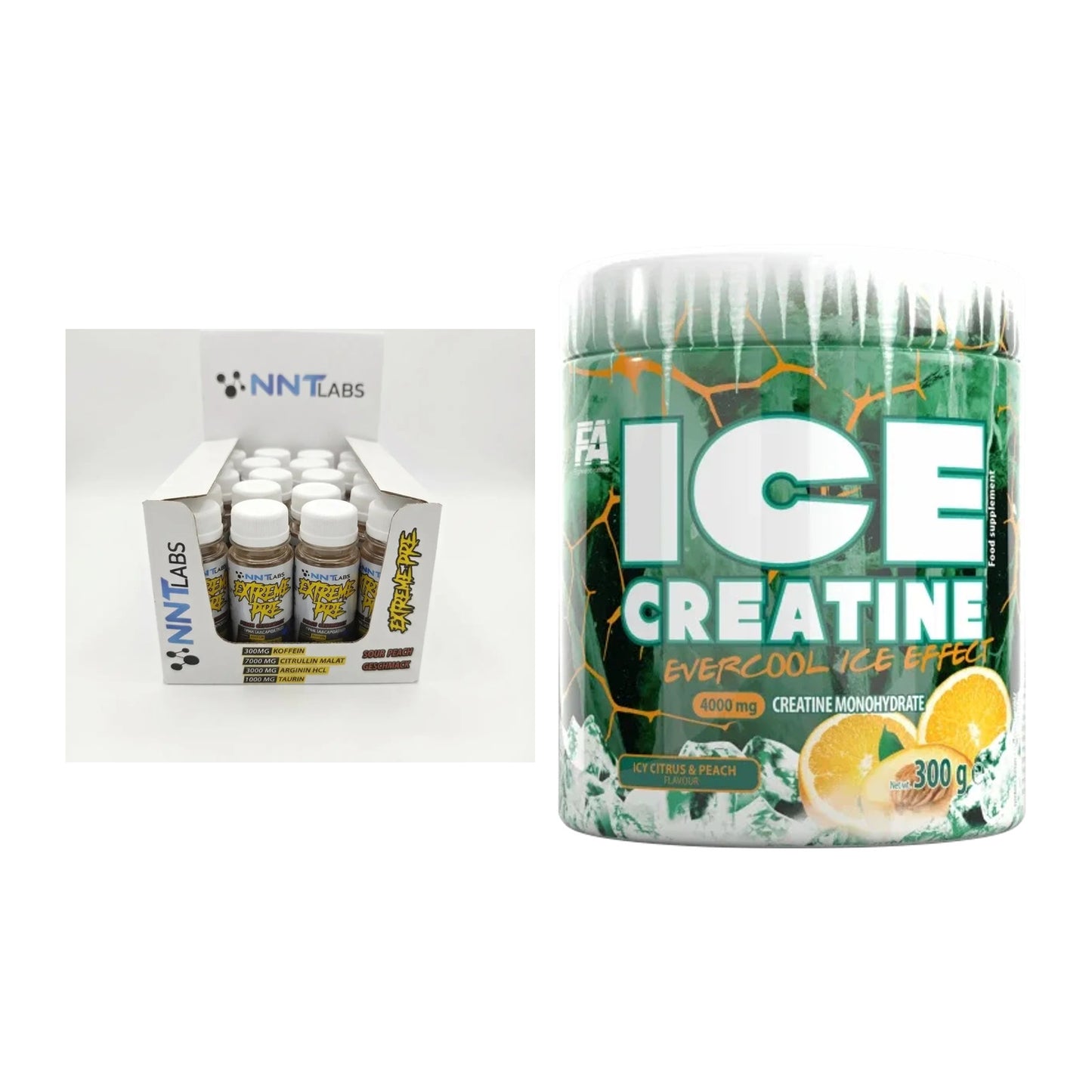 Trainings-Set: NNT Extreme Pre-Workout + FA Nutrition ICE Creatine – alle enthaltenen Artikel