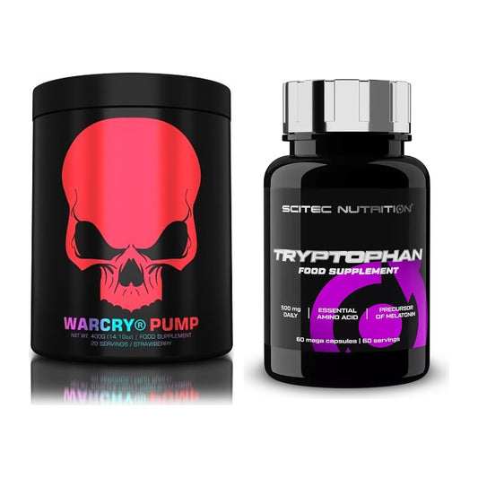 Trainings-Set: Genius Nutrition Warcry PUMP + Scitec Tryptophan – alle enthaltenen Artikel