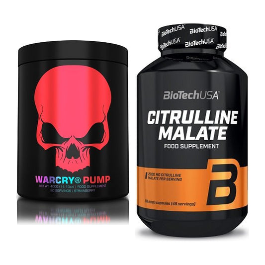 Trainings-Set: Genius Nutrition Warcry + BioTech Citrulline Malate – alle enthaltenen Artikel