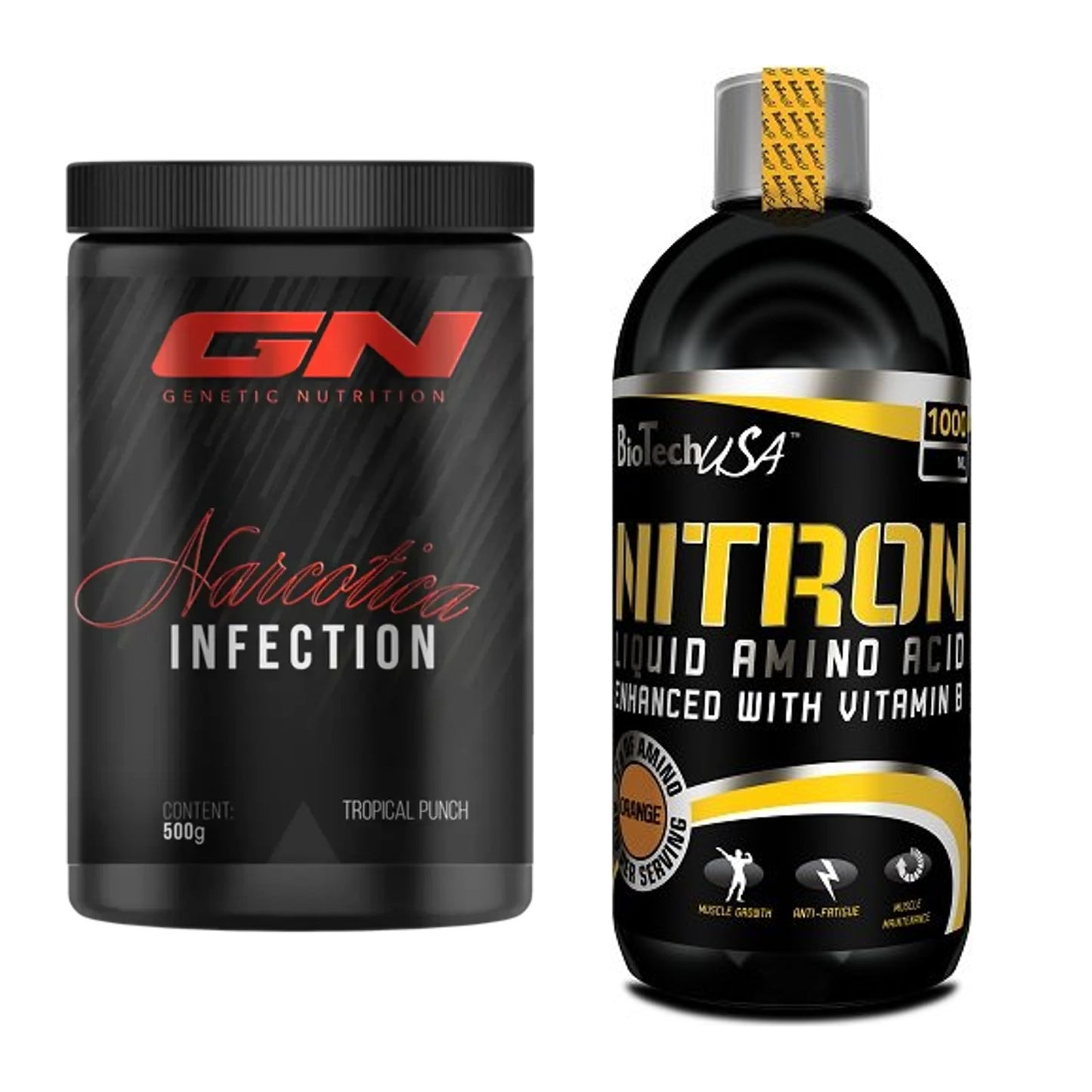 Trainings-Set: GN Narcotica Infection + BioTech Liquid Amino – alle enthaltenen Artikel