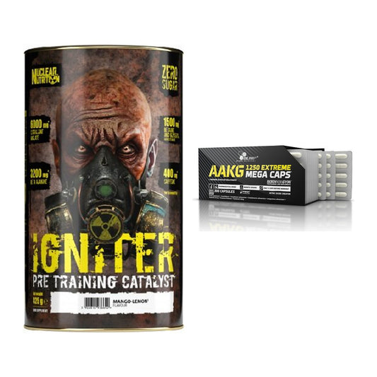 Träningsset: Nuclear Nutrition IGNITER + Olimp AAKG Extreme Mega - alla artiklar ingår